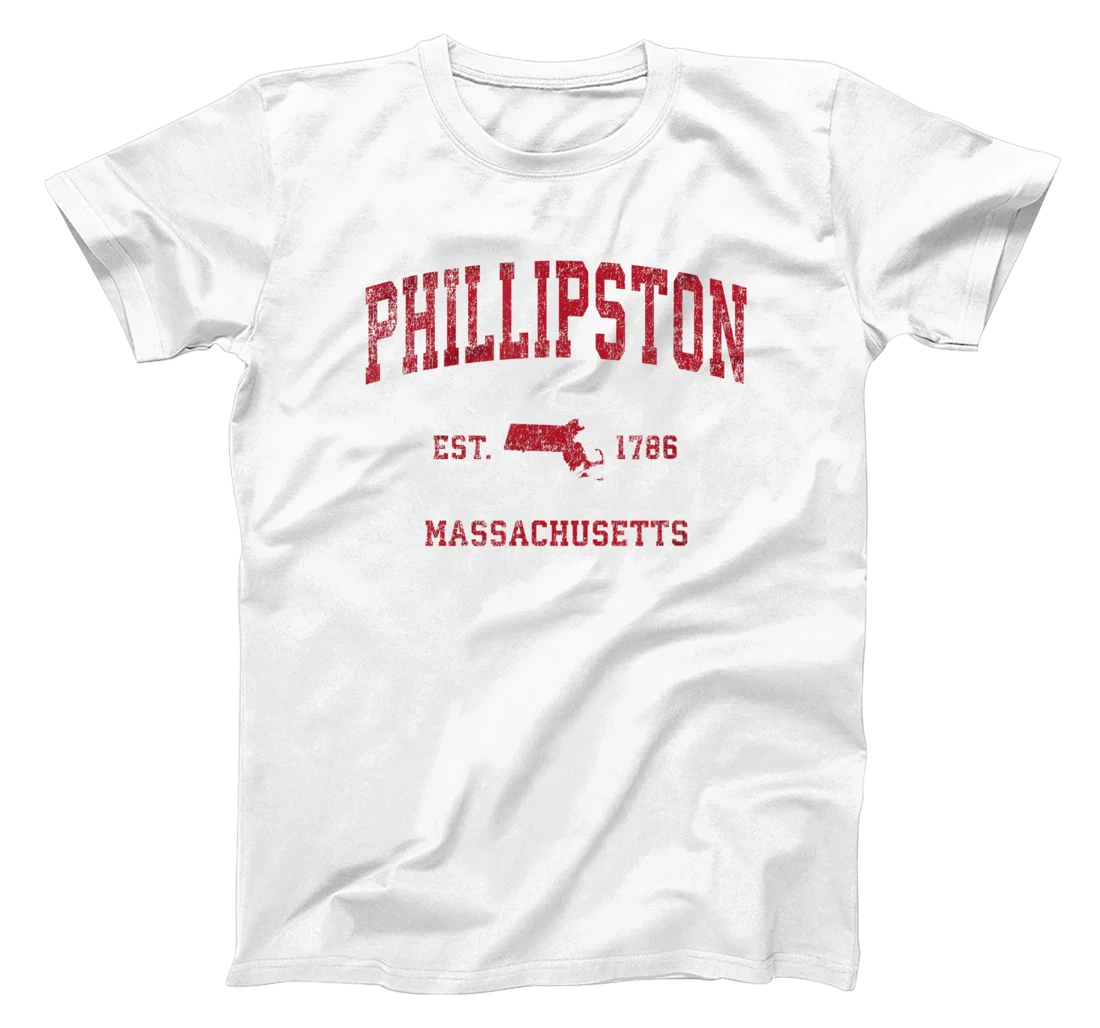 Personalized Phillipston Massachusetts MA Vintage Sports Design Red Print T-Shirt, Kid T-Shirt and Women T-Shirt