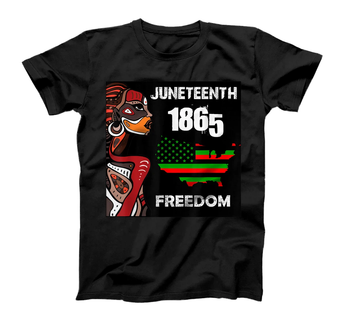 Personalized Juneteenth African American Freedom Melanin Afro Women Art T-Shirt, Women T-Shirt