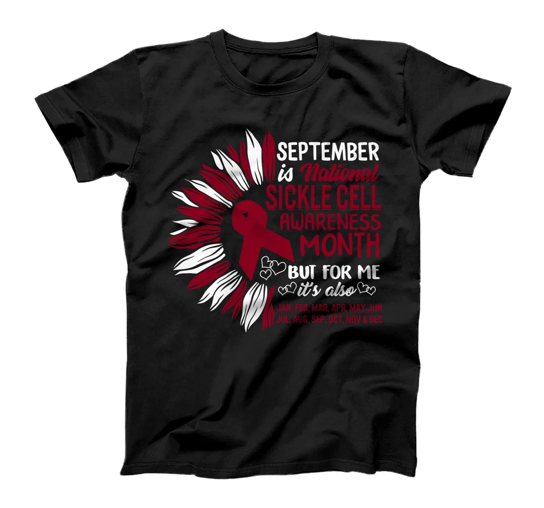 Personalized September Is National Sickle Cell Awareness Month Support T-Shirt