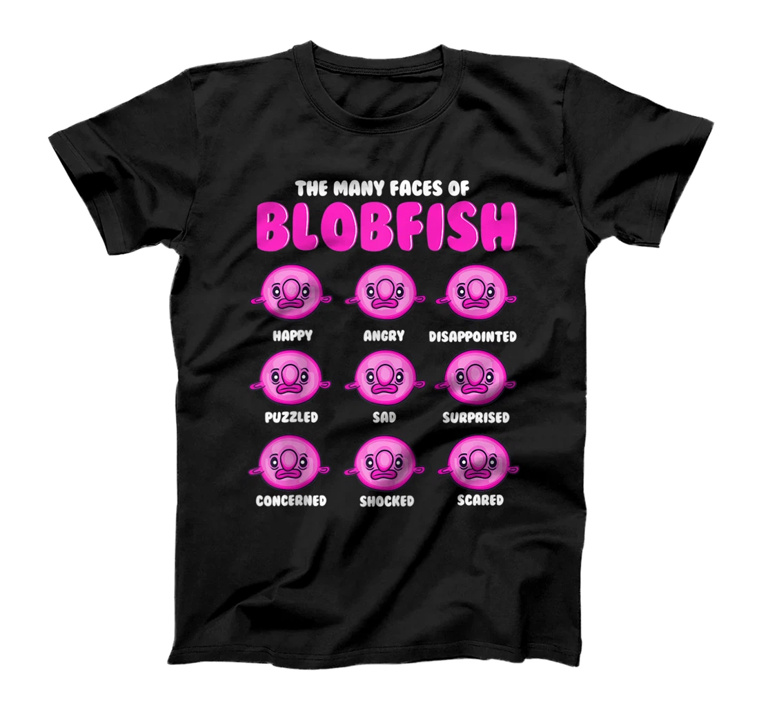 Funny Blobfish Gift Many Faces Sea Animal Lover Men Women T-Shirt, Women T-Shirt