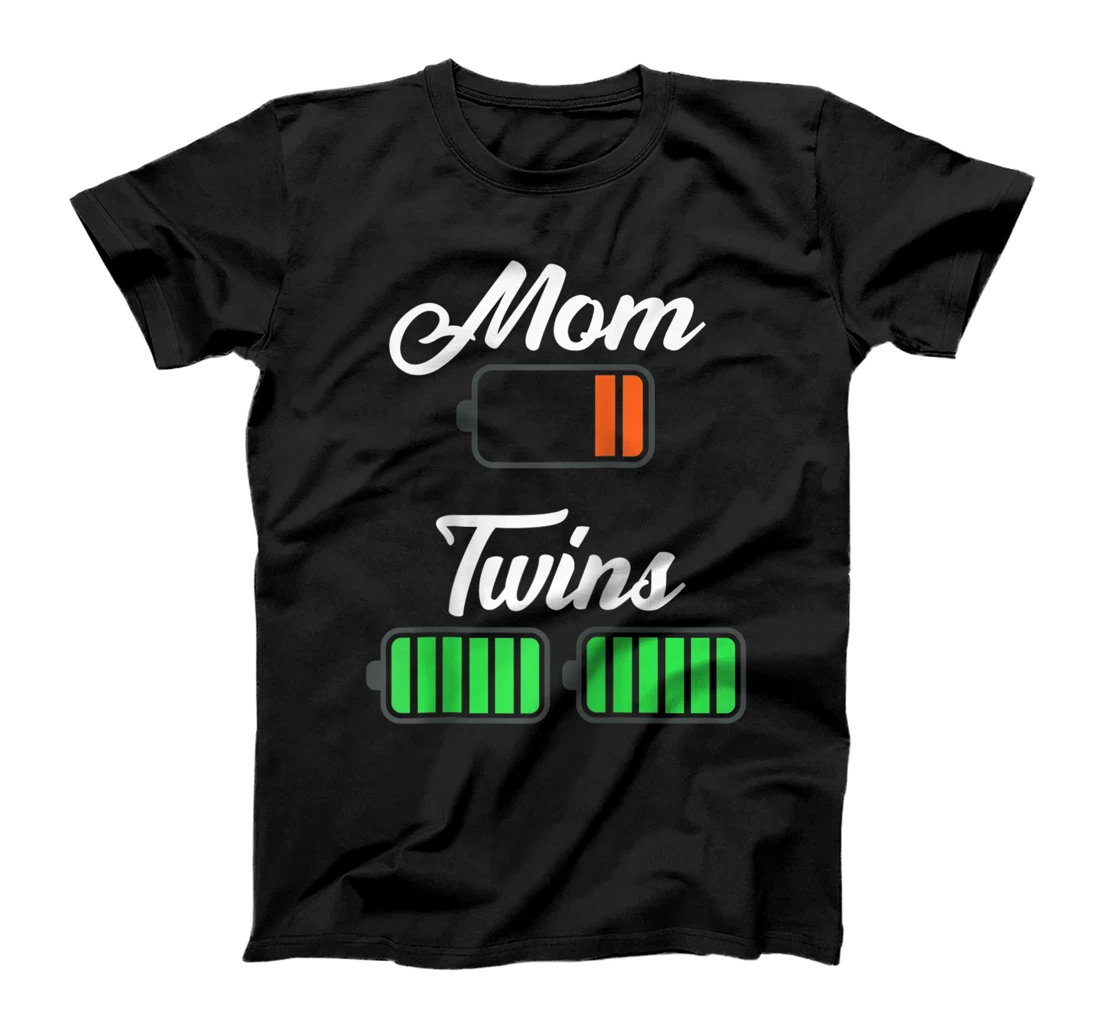 Funny Tired Mom Low Cool Mom Of Twins Gift For Women Mother T-Shirt, Women T-Shirt