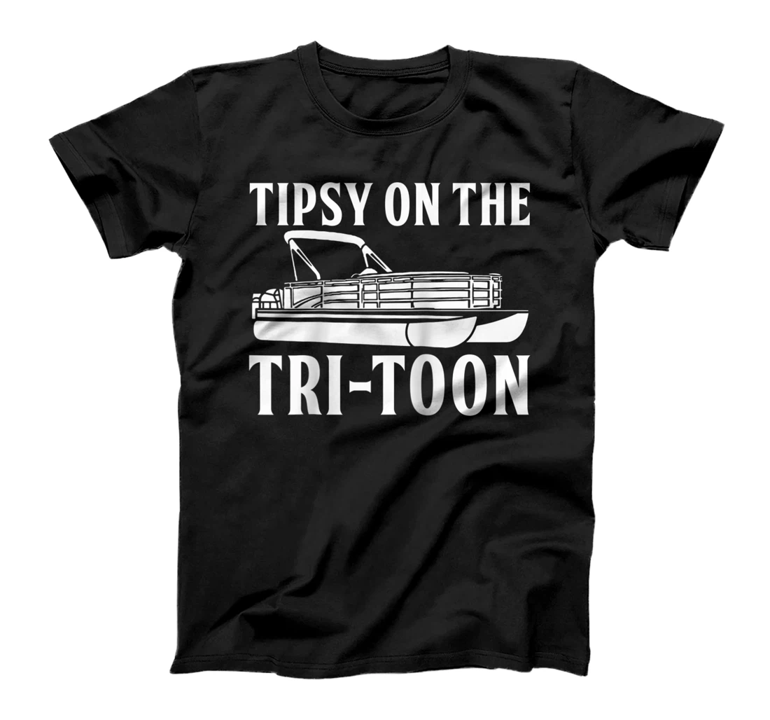 Funny Pontoon Gift For Men Women Cool Tipsy On The Tri-Toon T-Shirt, Women T-Shirt