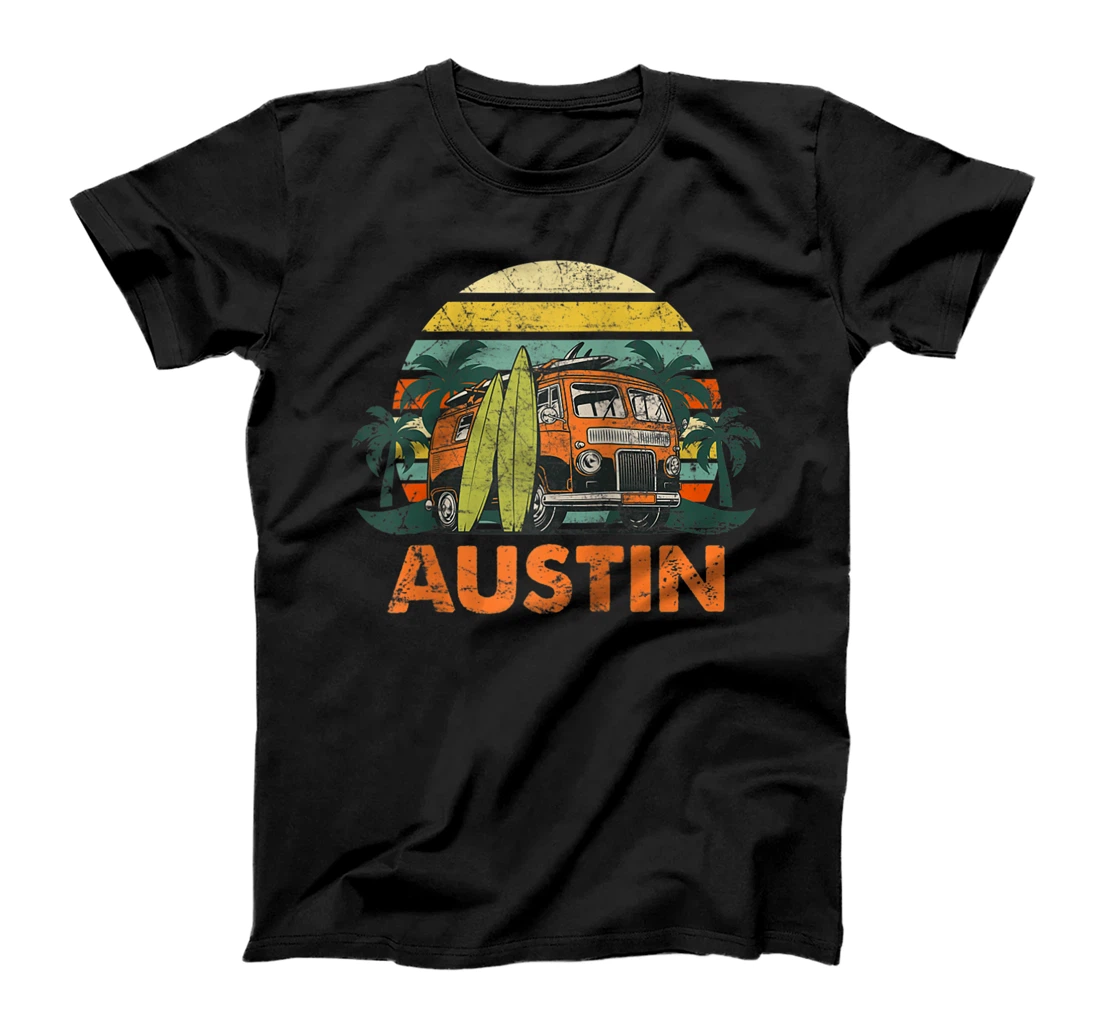 Austin Retro Camper Funny Texas Family Camping TX Lover T-Shirt, Women T-Shirt