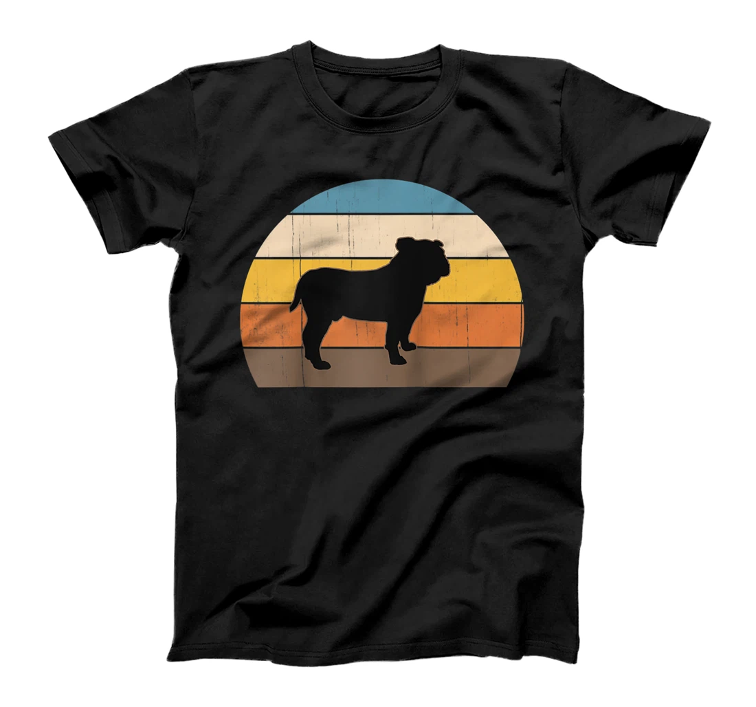 Cool Retro Sunset Bulldogs - Great Bulldog Owner / Lover  T-Shirt, Women T-Shirt