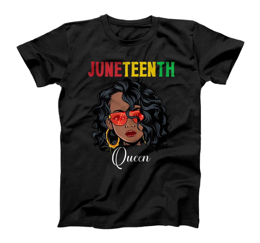 Juneteenth Queen Black Girl Afro Queen Melanin T-Shirt, Women T-Shirt