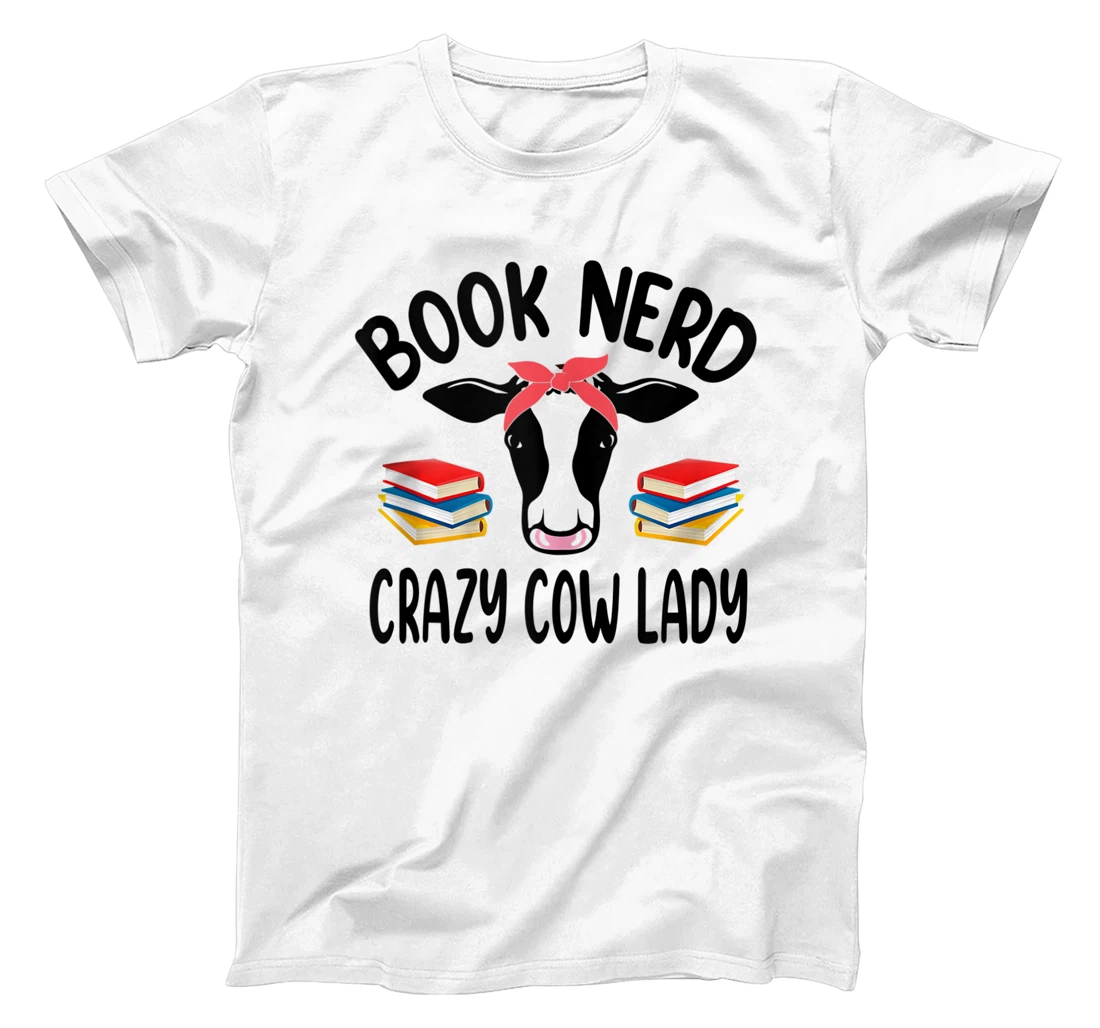 Cute Book Lover Tee Cow Farm Farmer Bookworm Ladies Reading T-Shirt, Women T-Shirt