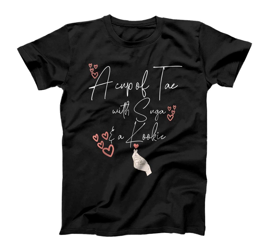 A Cup Of Tae With Suga And Kookie Korean Hearts K-pop T-Shirt, Women T-Shirt