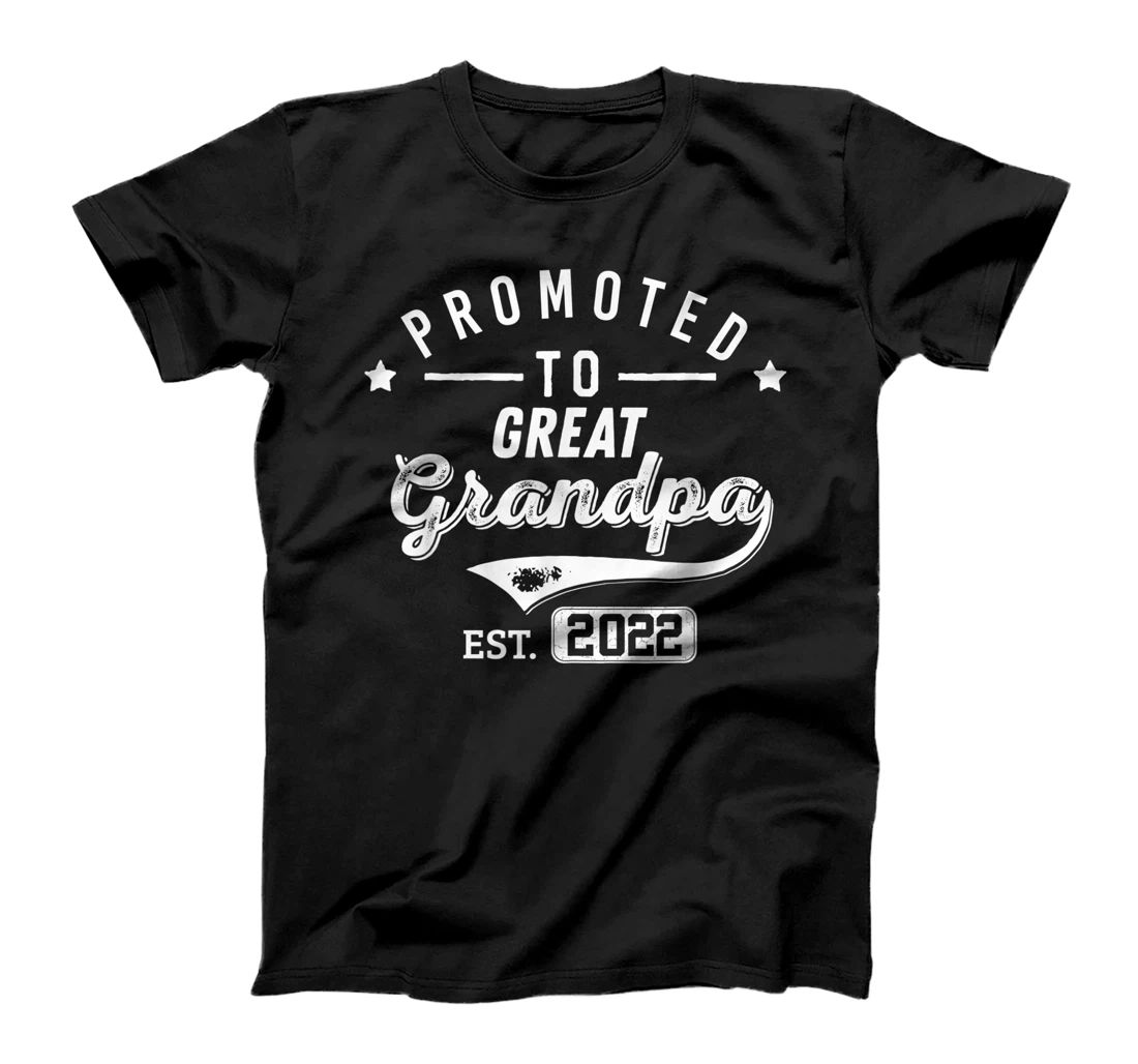 Personalized Mens Promoted to Great Grandpa Est 2022 First Time New Grandpa T-Shirt
