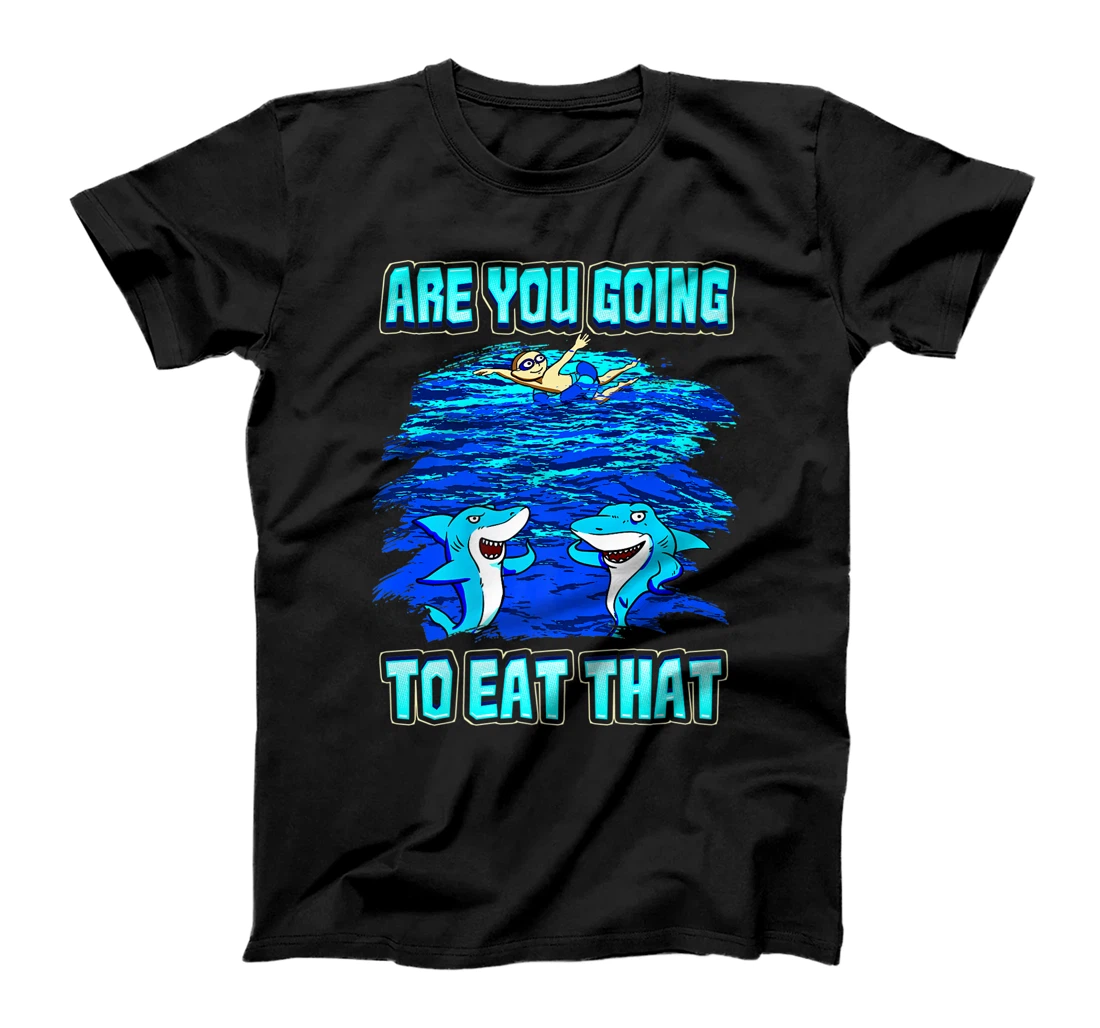 Shark Humor - Ocean Swimmers Beware Funny Shark T-Shirt, Kid T-Shirt and Women T-Shirt
