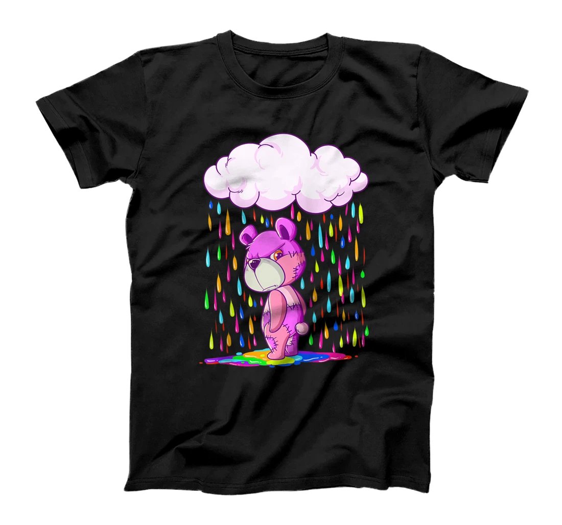 Rain On Teddy Gothic Gift Pastel Goth T-Shirt, Women T-Shirt