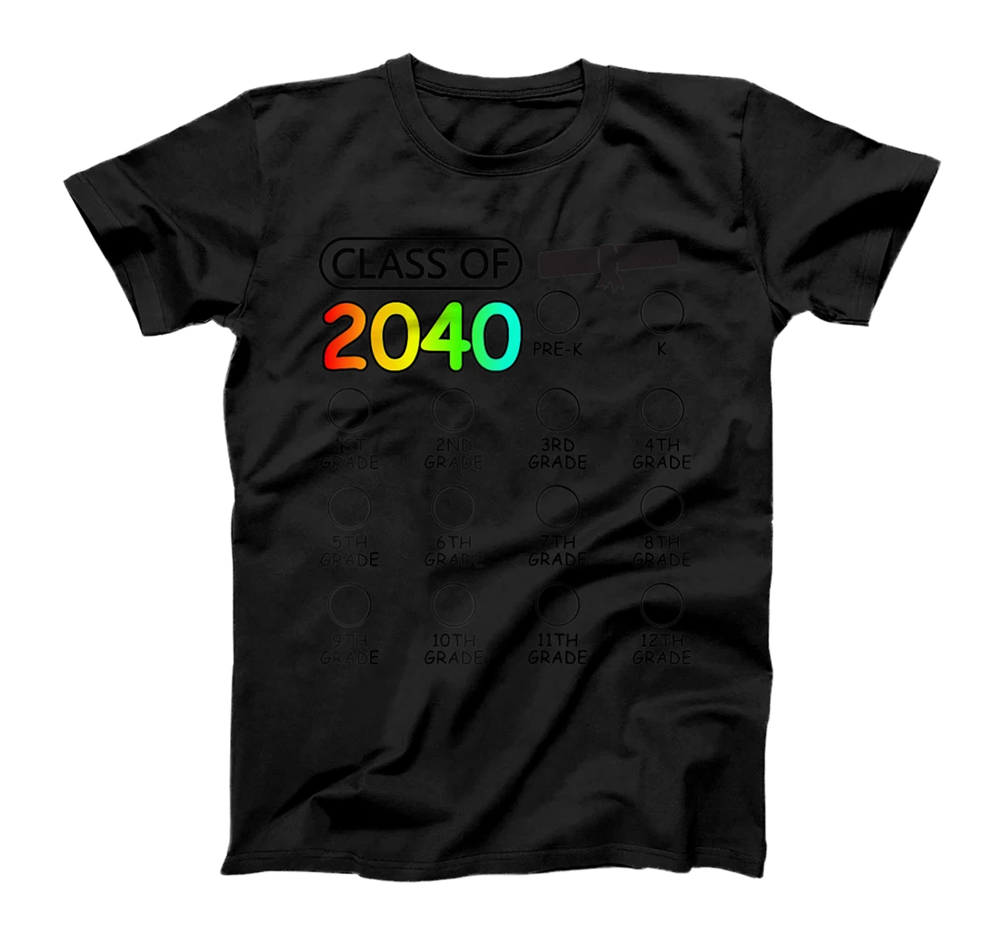 Class Of 2040 Grow With Me Check-mark Space Pre-K 12th Grade T-Shirt, Women T-Shirt