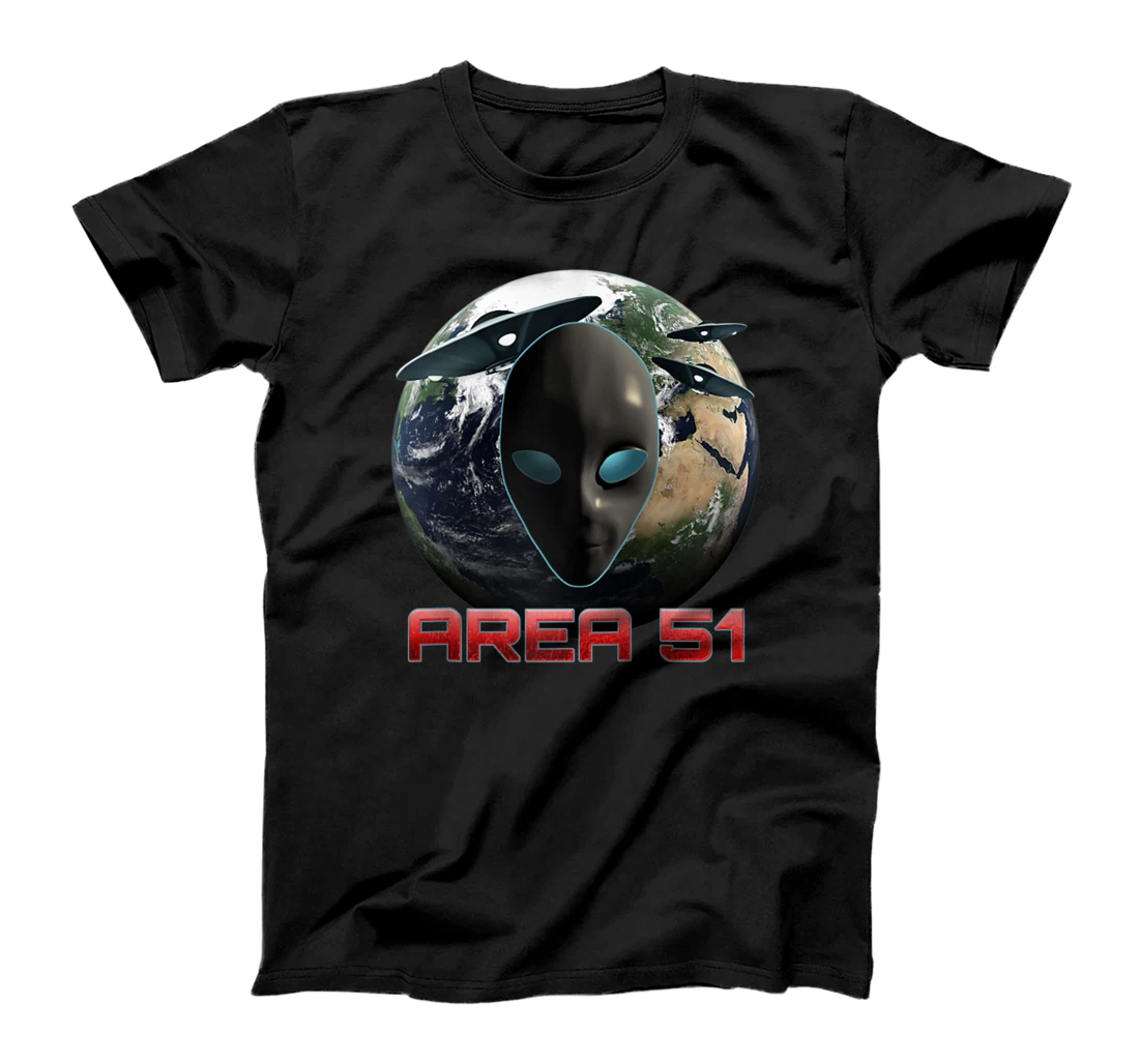 Area 51 Alien And UFO Above Earth T-Shirt, Women T-Shirt