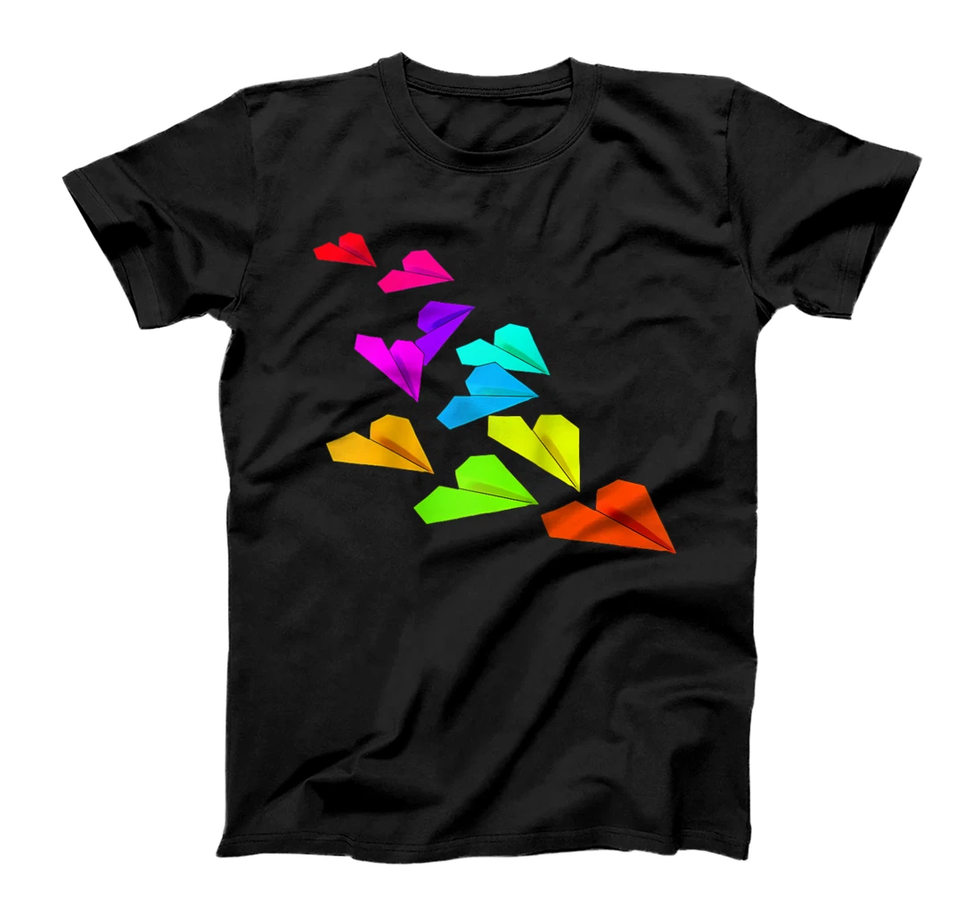 Colorful paper airplane design for plane Lover T-Shirt, Women T-Shirt