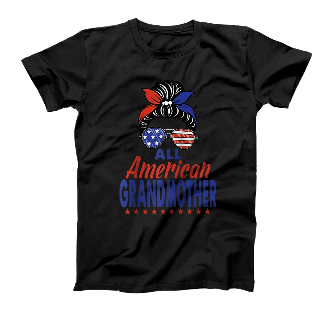 All American Grandmother Family Patriotic 4th of July T-Shirt, Women T-Shirt