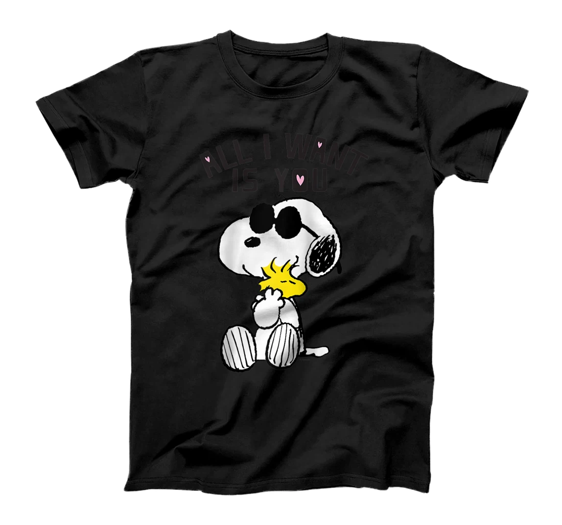 Peanuts Valentine Snoopy All I Want T-Shirt, Women T-Shirt