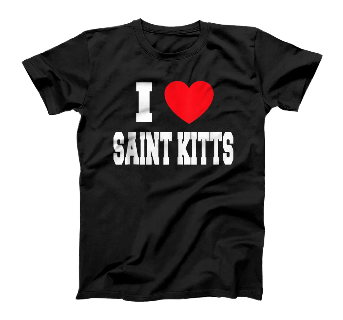 I Love Saint Kitts T-Shirt, Women T-Shirt