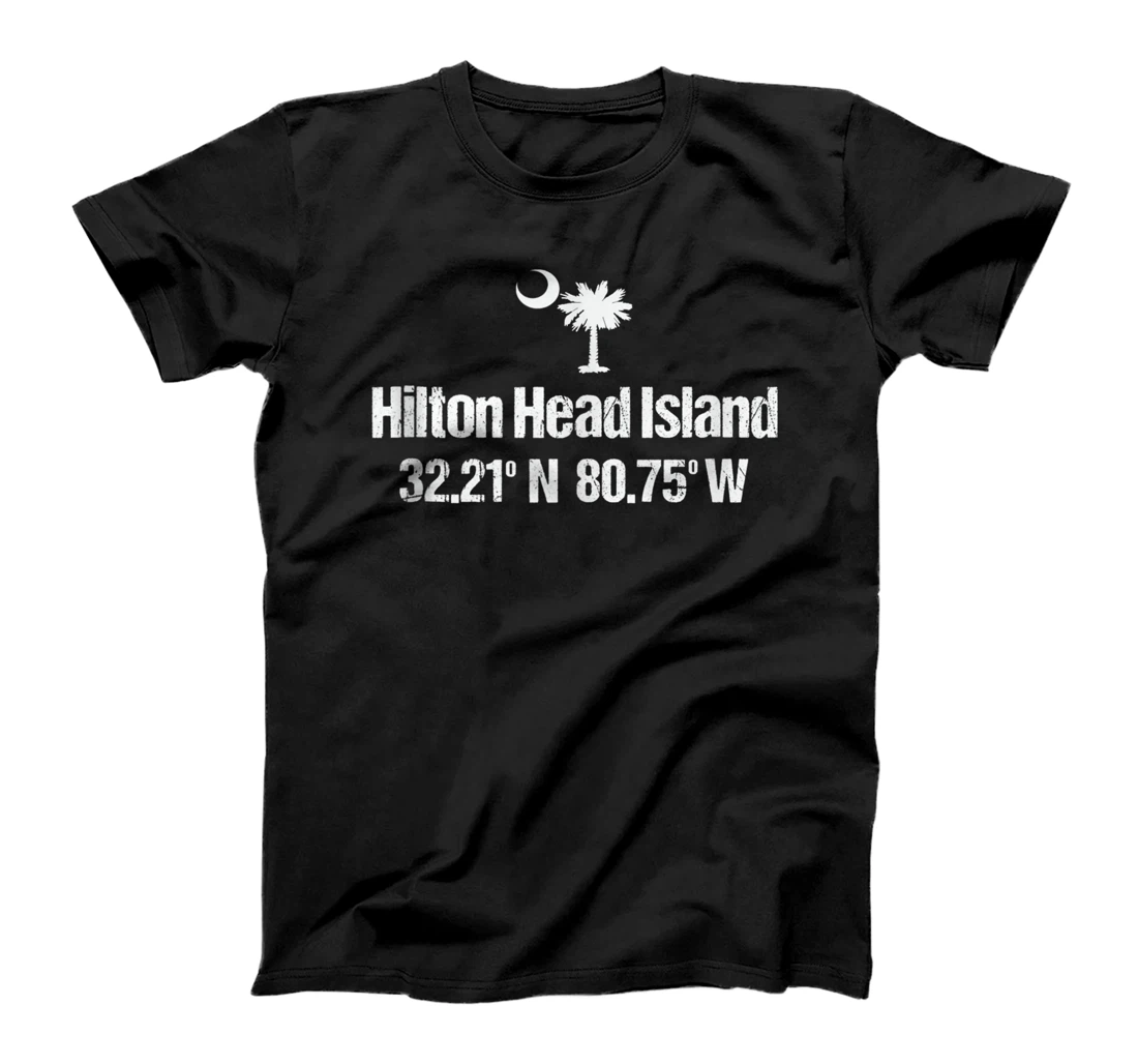 Mens Hilton Head Island Coordinates Beach Vacation Distressed T-Shirt