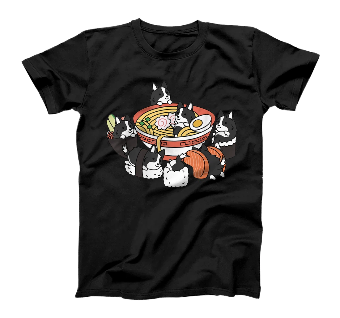 Ramen Sushi Border Collie Dog T-Shirt, Kid T-Shirt and Women T-Shirt