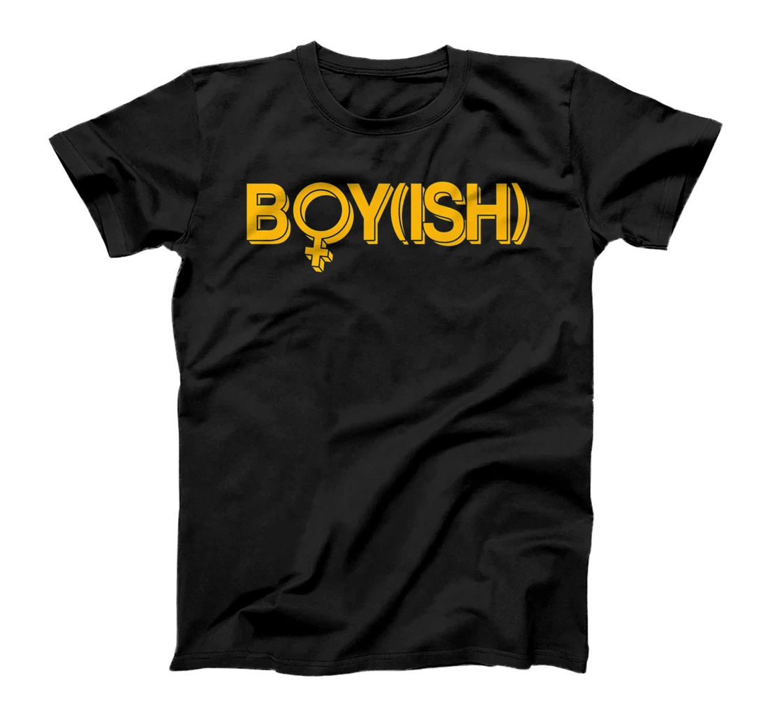 Boyish Funny Cute Gay Butch Lesbian Pride Stuff Aesthetic Premium T-Shirt, Women T-Shirt