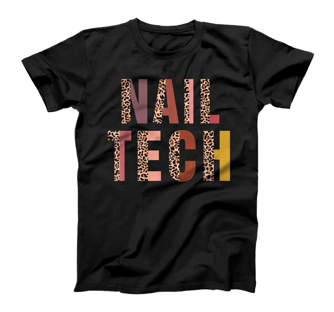 Leopard Nail Hustler Nail Technician Drill Cool T-Shirt, Women T-Shirt