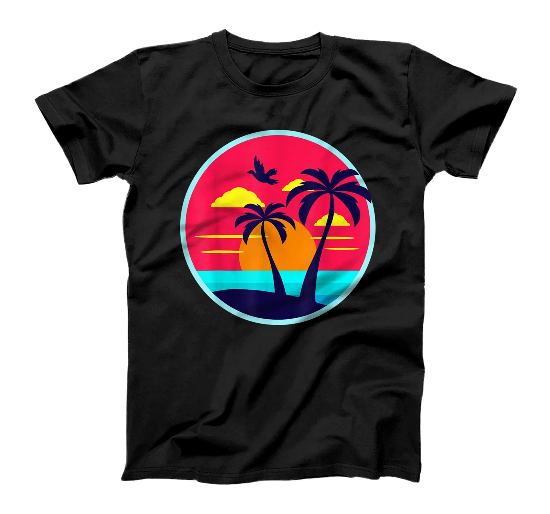 Mens Palm tree with sea T-Shirt