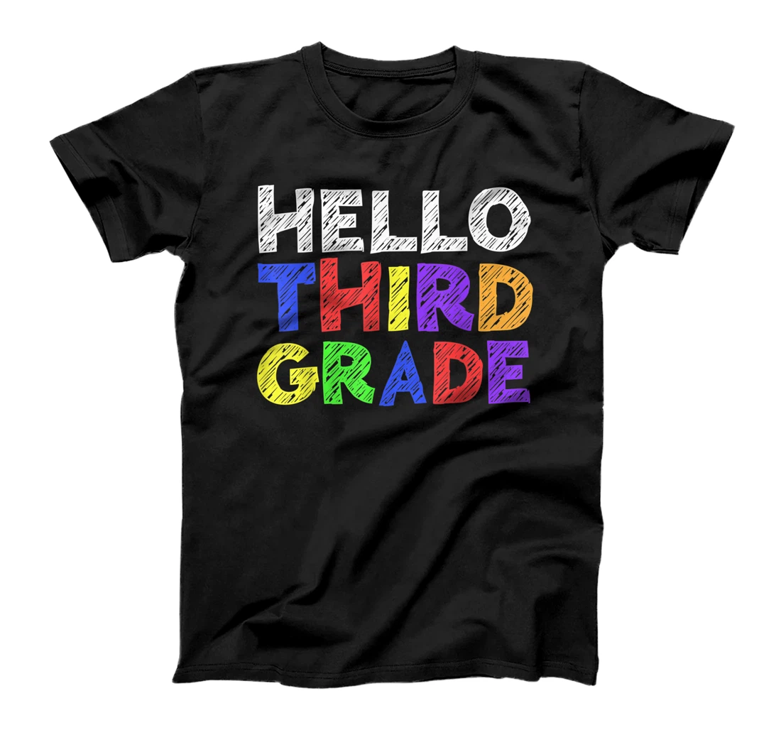 Hello Third Grade Tees 3rd Grade Back To School T-Shirt, Kid T-Shirt and Women T-Shirt