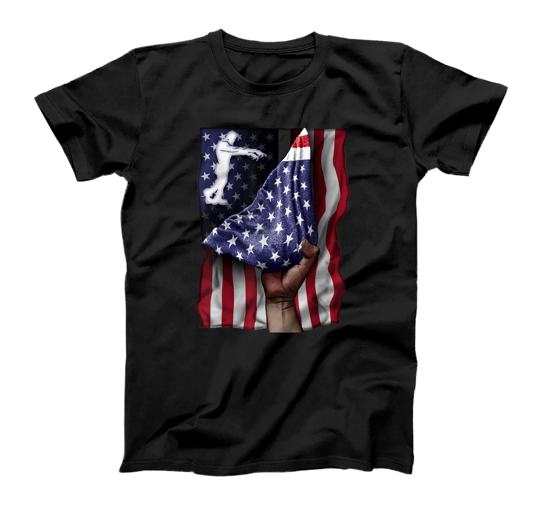 Day Of Independence US Flag Frankenstein T-Shirt, Women T-Shirt