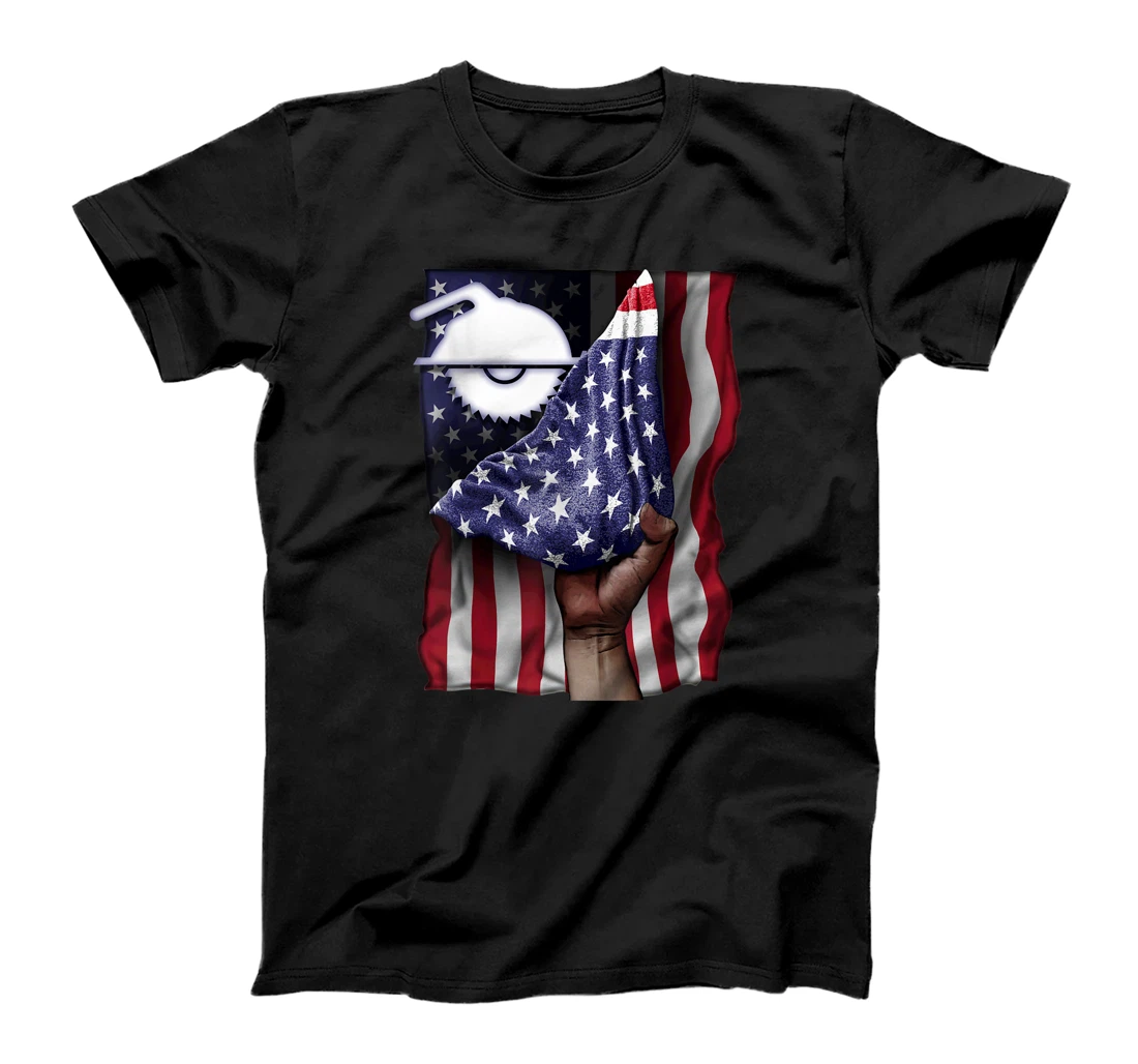 Day Of Independence US Flag Circular Saw T-Shirt, Kid T-Shirt and Women T-Shirt