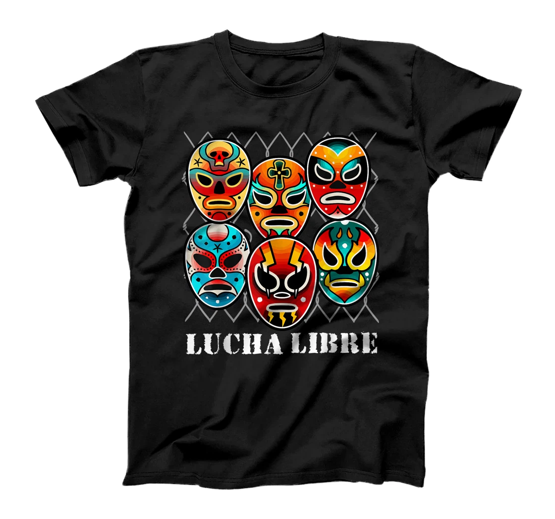 Lucha Libre Mexican Shirt Wrestling Mask Supplies T-Shirt, Kid T-Shirt and Women T-Shirt