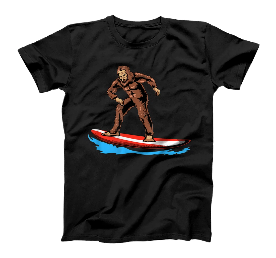 Funny Bigfoot Hawaiian Surfer Gift For Men Women Sasquatch T-Shirt, Kid T-Shirt and Women T-Shirt