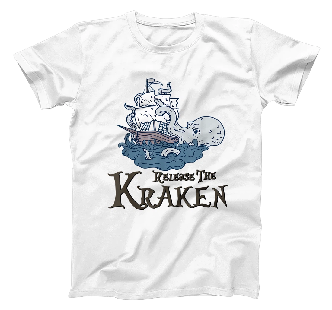 Release the Kraken octopus attack ship pirate T-Shirt, Women T-Shirt