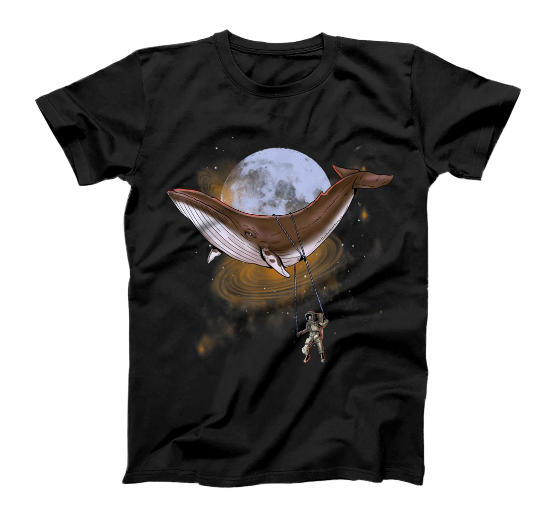 Surrealism Whale Inspired Astronaut Ocean Related Swingset D T-Shirt, Women T-Shirt