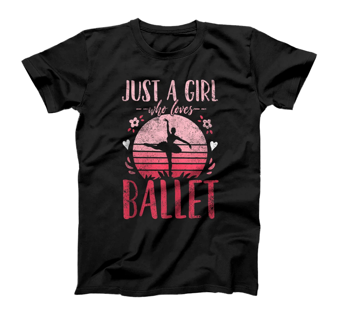 Ballet Dance Just a Girl Who Loves Ballet Retro Vintage T-Shirt, Women T-Shirt