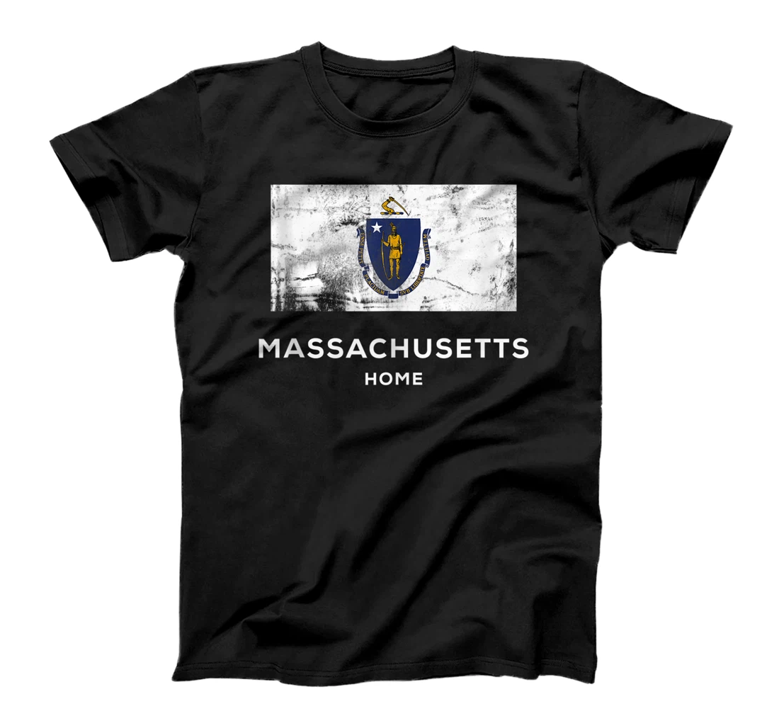 Massachusetts United States Flag Home Pride T-Shirt, Women T-Shirt