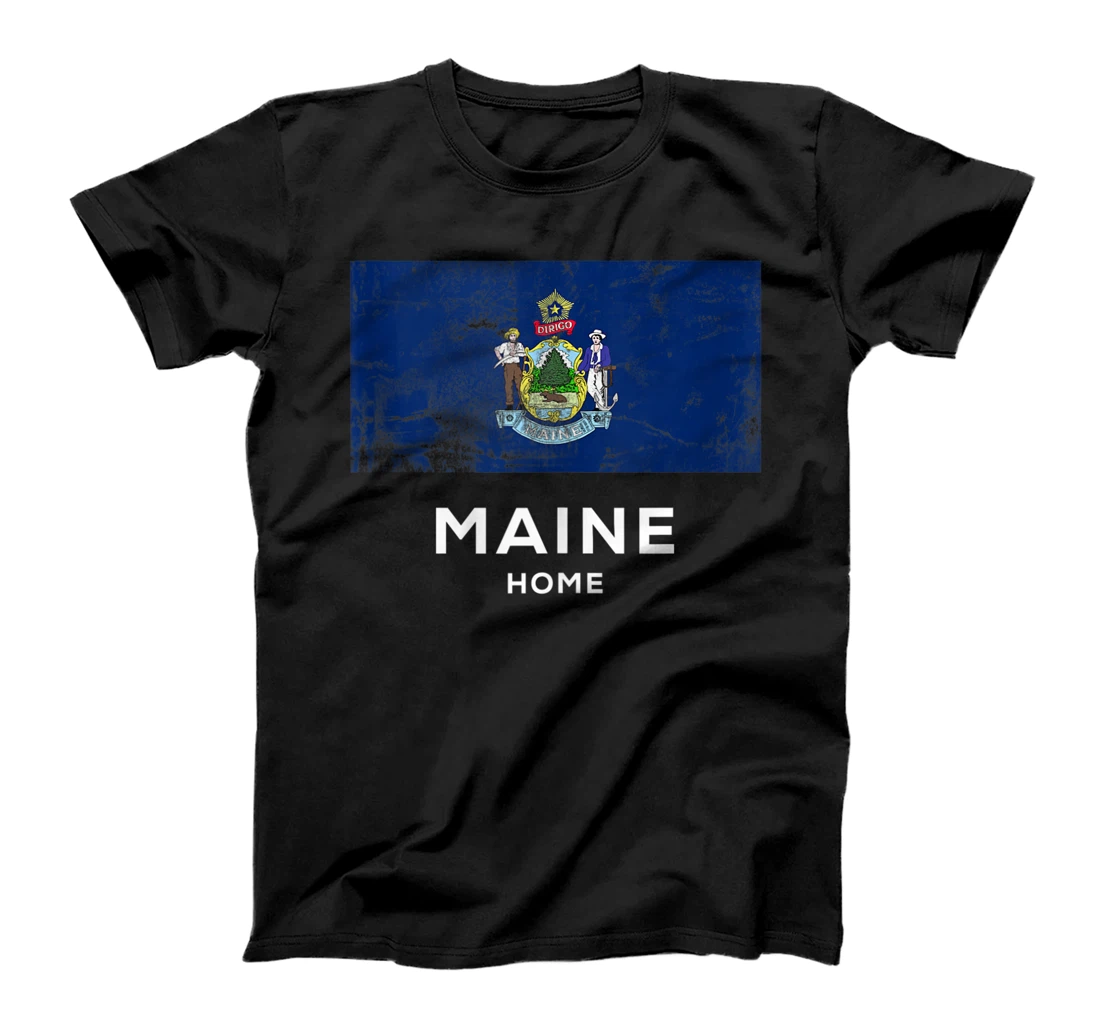 Maine United States Flag Home Pride T-Shirt, Women T-Shirt