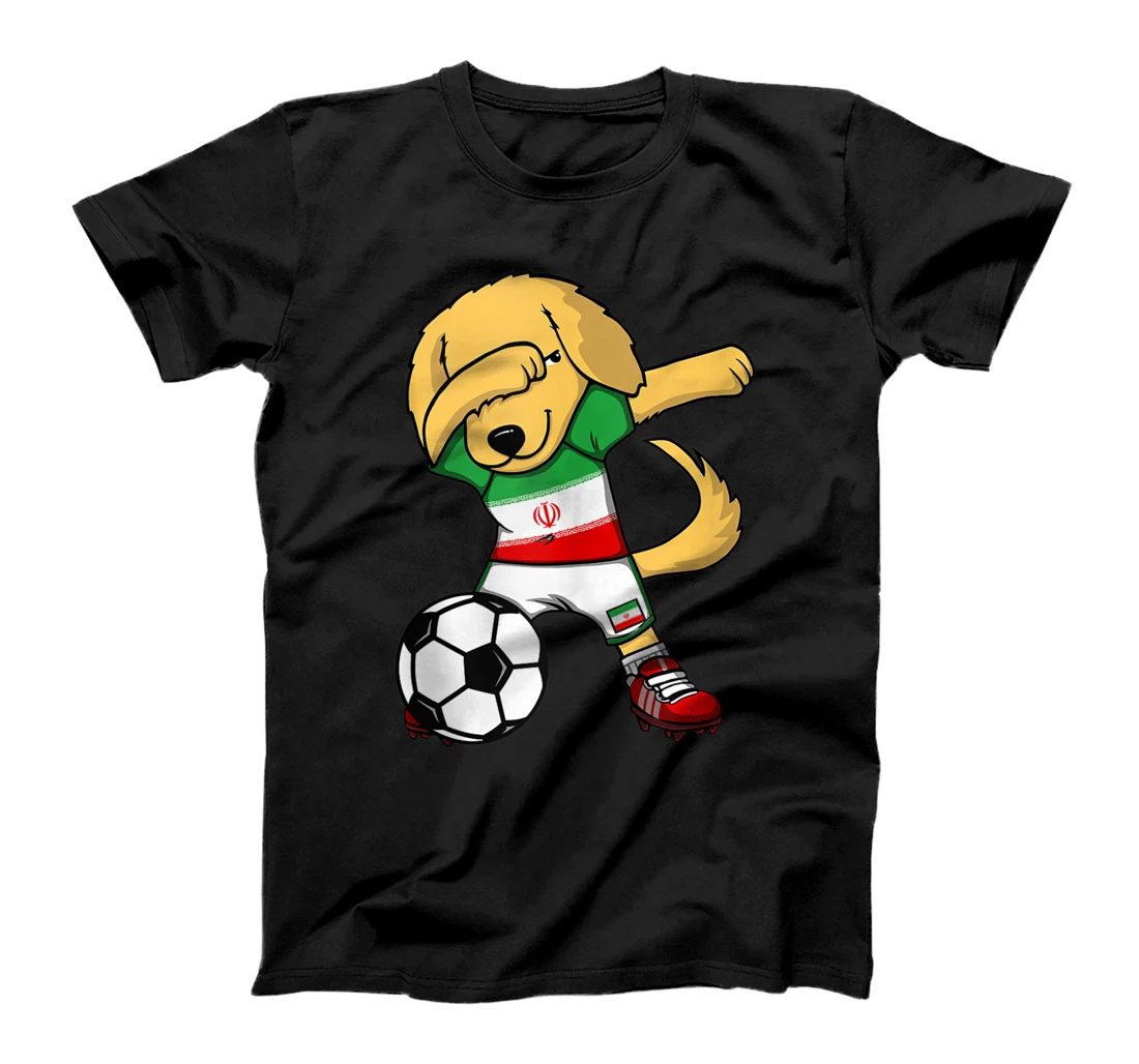 Dabbing Golden Retriever Iran Soccer Fans Jersey Football T-Shirt, Women T-Shirt