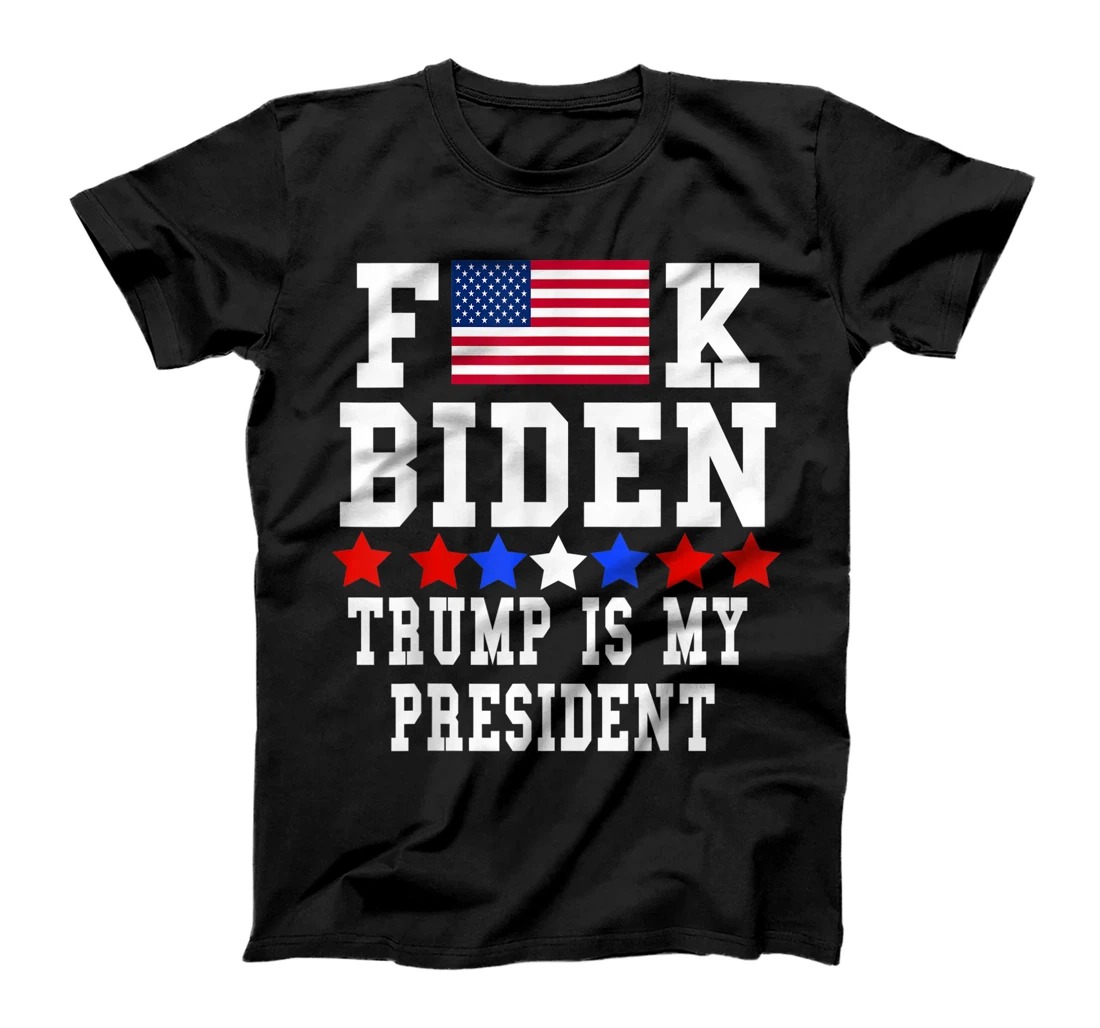 Personalized F American Flag K Biden Trump is my president f u T-Shirt, Women T-Shirt