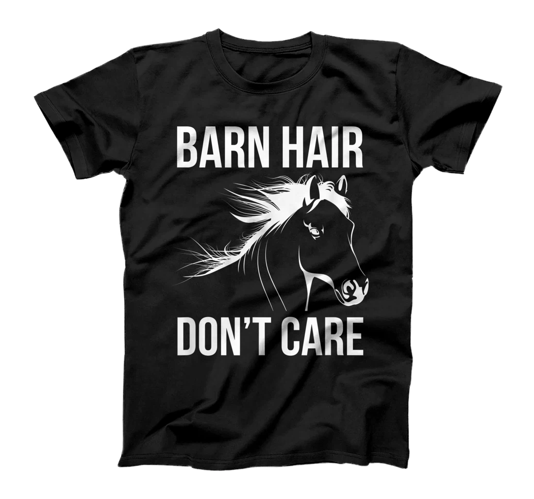 Personalized Barn Hair Don't Care Horseback Rider Equestrian Women Jockey T-Shirt, Kid T-Shirt and Women T-Shirt