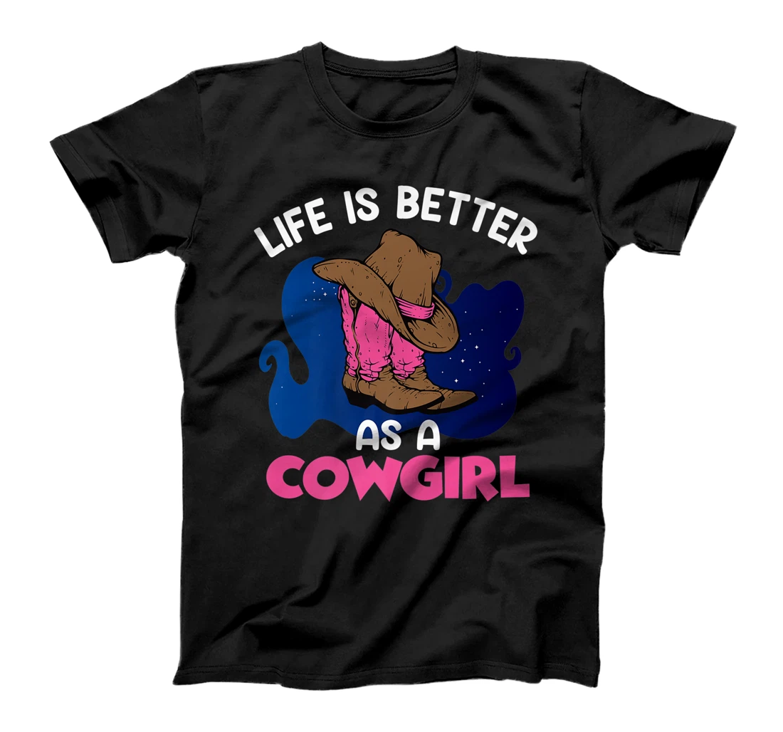 Personalized Horse Lovers Life is Better As A Cowgirl Cute Riding Pony T-Shirt, Kid T-Shirt and Women T-Shirt