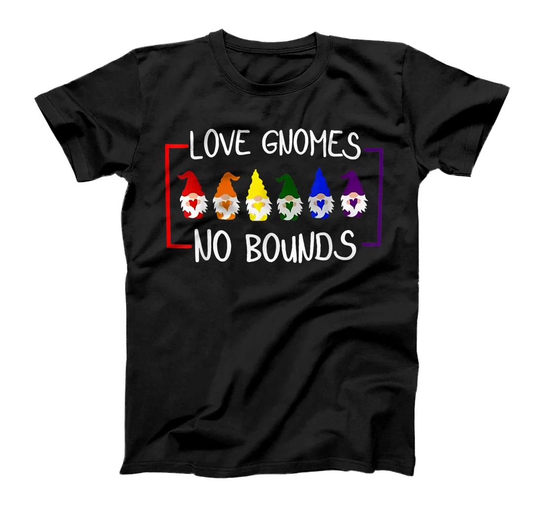 Personalized Love Gnomes No Bounds LGBTQ Pride T-Shirt, Kid T-Shirt and Women T-Shirt