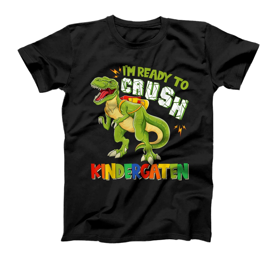 Personalized Crush Kindergarten Dinousar Back To School T-rex Boys T-Shirt, Kid T-Shirt and Women T-Shirt