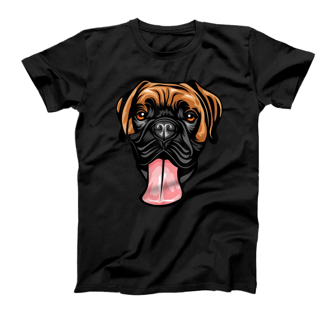 Personalized Cool Boxer Dog Face T-Shirt, Women T-Shirt
