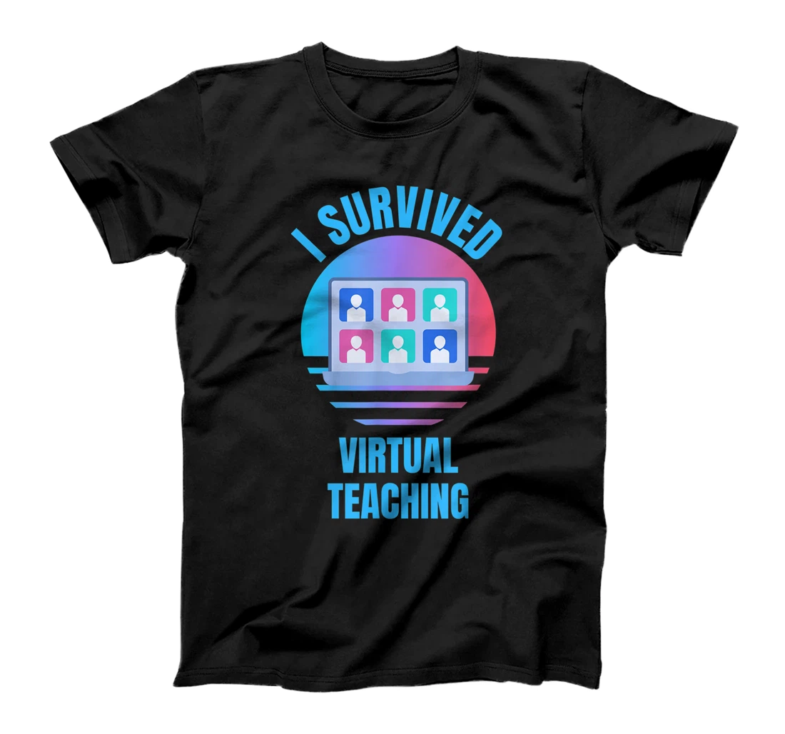 Personalized I Survived Virtual Teaching End of Year Distance Teaching T-Shirt, Women T-Shirt