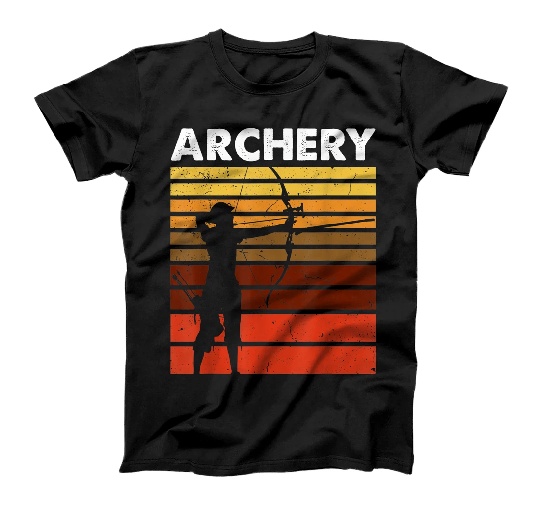 Personalized Archery Sports Retro Vintage Archer with Bow and Arrow T-Shirt, Kid T-Shirt and Women T-Shirt