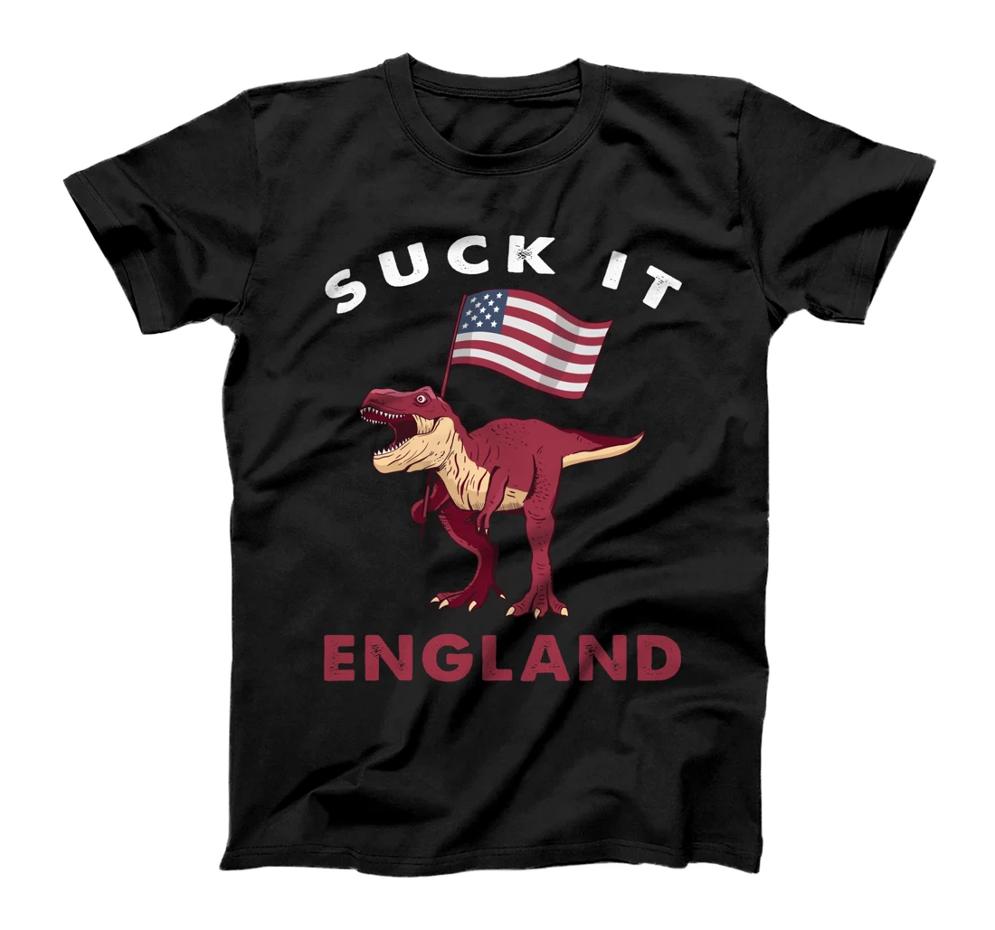 Personalized Suck it England Funny 4th of July T-Rex T-Shirt