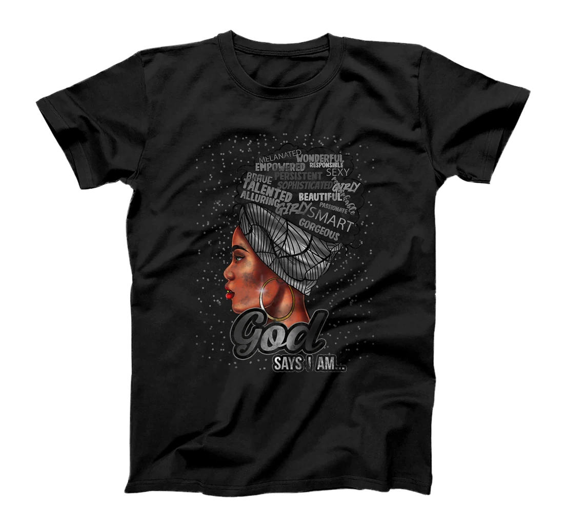 Personalized Black Woman Afro Inspired Black Female Related Empowered Wom T-Shirt, Women T-Shirt