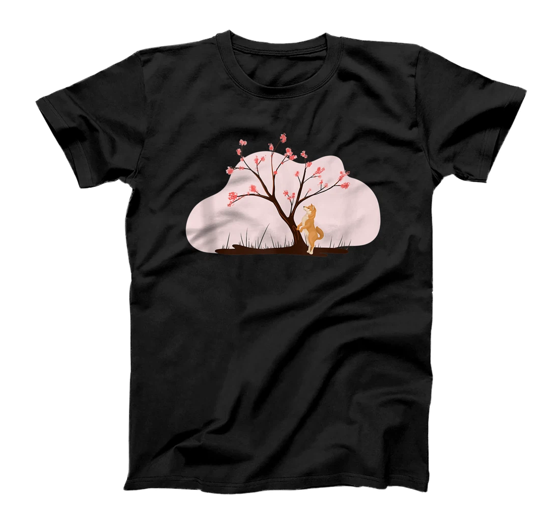 Shiba Inu Dog Japanese Cherry Blossom for a Shiba Inu T-Shirt, Women T-Shirt