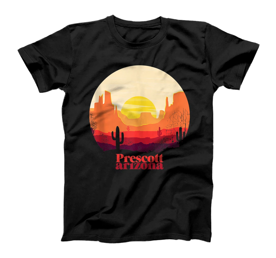 Prescott Arizona Desert Illustration Vintage Souvenir T-Shirt, Women T-Shirt