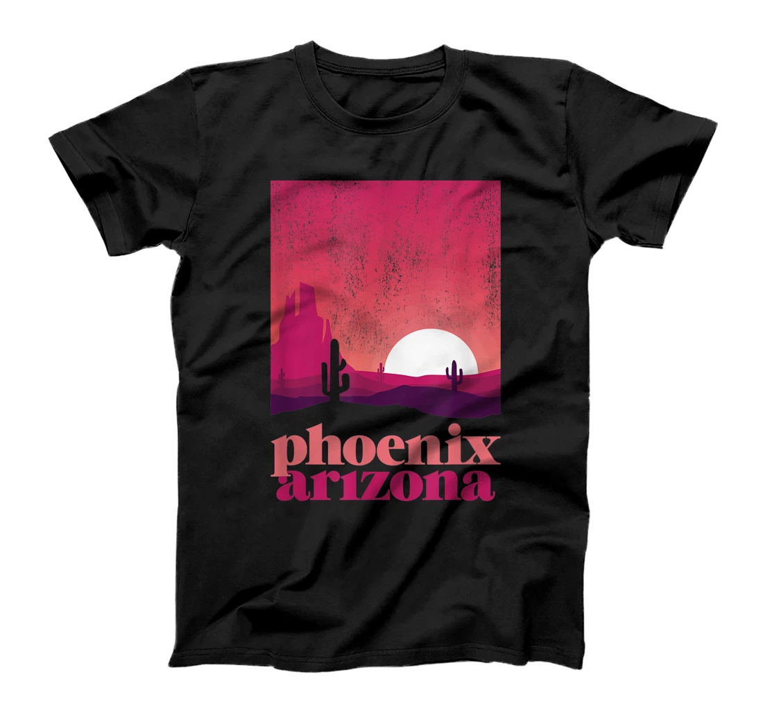Personalized Phoenix Arizona Desert Illustration Vintage Souvenir T-Shirt, Kid T-Shirt and Women T-Shirt