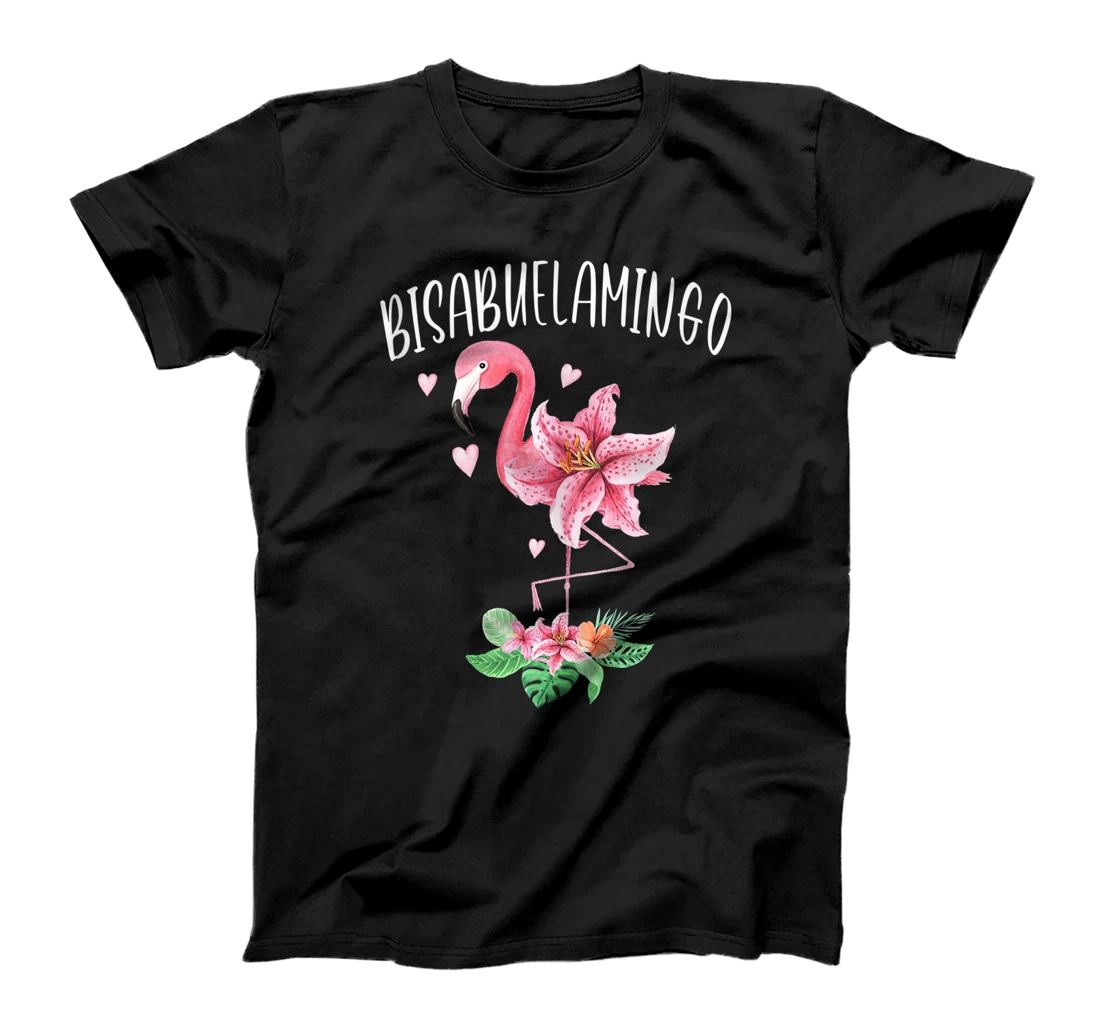 Bisabuelamingo Spanish Great Grandma Funny Flamingo Floral T-Shirt, Women T-Shirt